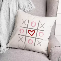 Tic Tac Toe Heart Pillow