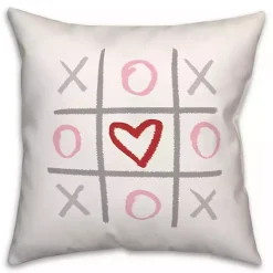 Tic Tac Toe Heart Pillow