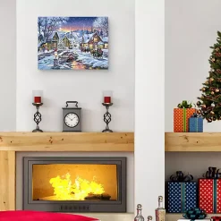 Tinsel Town Christmas Canvas Art Print
