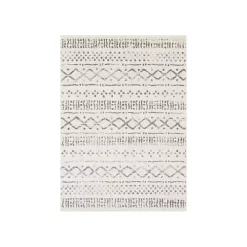 Toasted Brown Abstract Diamond Area Rug, 7x10