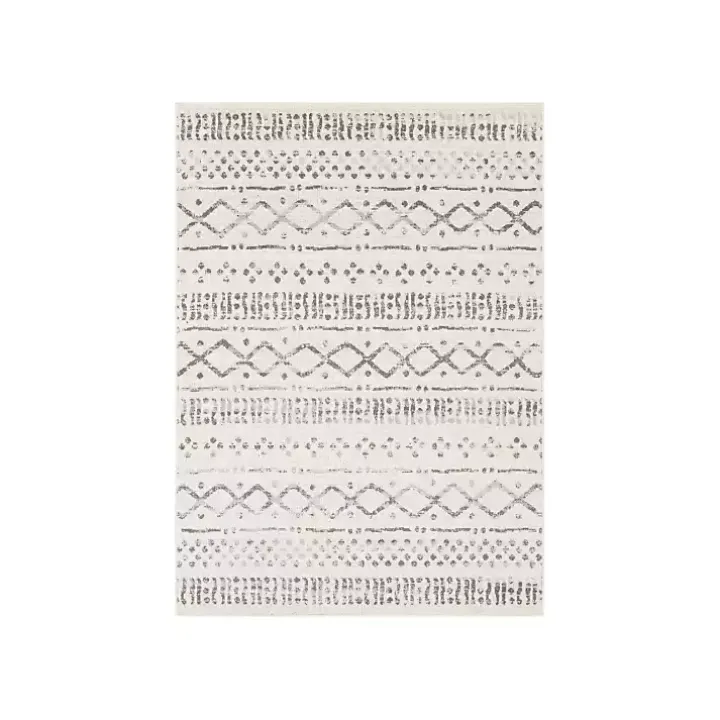 Toasted Brown Abstract Diamond Area Rug, 7x10