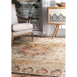 Traditional Doreen Medallion Area Rug, 8x11