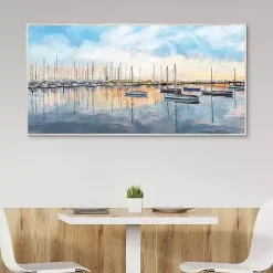 Tranquil Harbor Framed Canvas Art Print