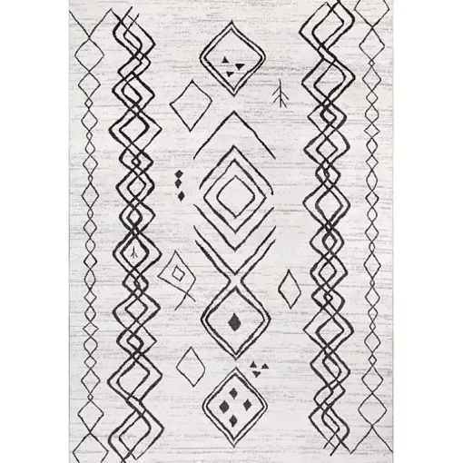 Transitional Moroccan Washable Area Rug, 4x6