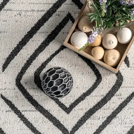 Transitional Moroccan Washable Area Rug, 4x6
