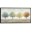 Transitional Trees Framed Canvas Art Print