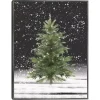 Tree With Snow Fall Christmas Wall Plaque