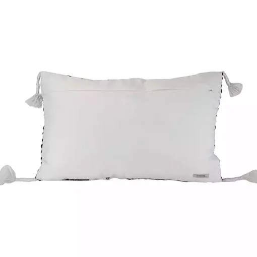Tribal Stripe Tassel Outdoor Lumbar Pillow