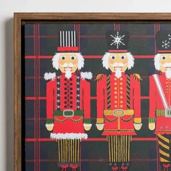 Triple Nutcrackers Plaid Wall Plaque