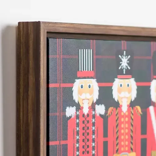 Triple Nutcrackers Plaid Wall Plaque