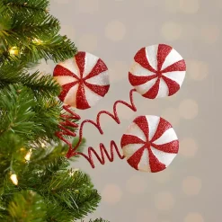 Triple Peppermint Christmas Tree Pick