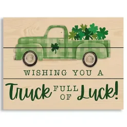 Truck Full of Luck Wood Wall Plaque