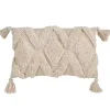 Tufted Cream Diamond Throw Pillow