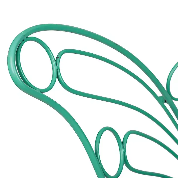 Turquoise Butterfly Metal Chair