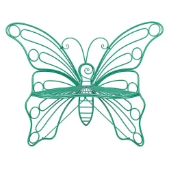 Turquoise Butterfly Metal Chair