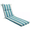 Turquoise Cabana Stripes Outoor Chaise Cushion