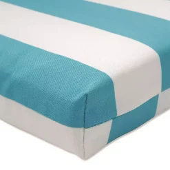 Turquoise Cabana Stripes Outoor Chaise Cushion