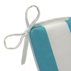 Turquoise Cabana Stripes Outoor Chaise Cushion