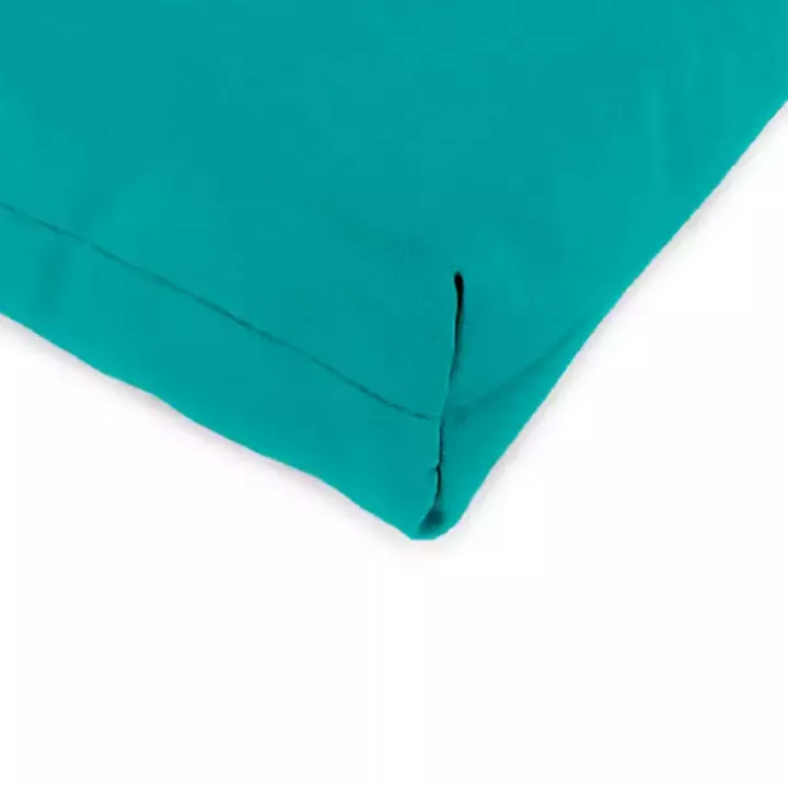 Turquoise Canvas French Edge Outdoor Chair Cushion