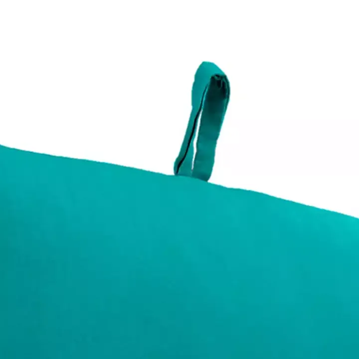 Turquoise Canvas French Edge Outdoor Chair Cushion