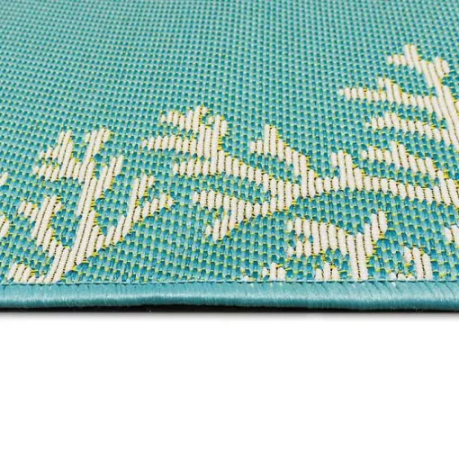 Turquoise Coral Indoor/Outdoor Rug, 3x4