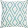 Turquoise Geometric Diamond Outdoor Pillow