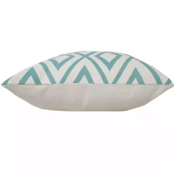 Turquoise Geometric Diamond Outdoor Pillow