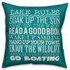 Turquoise Lake Rules Outdoor Pillow