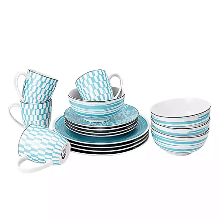 Turquoise Stoneware 16-pc. Dinnerware Set