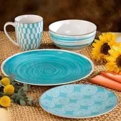 Turquoise Stoneware 16-pc. Dinnerware Set