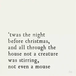 Twas the Night Gold Framed Canvas Art Print