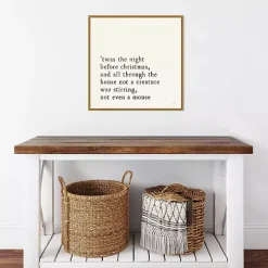 Twas the Night Gold Framed Canvas Art Print