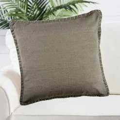 Twine Embroidered Edge Pillow, 24 in.