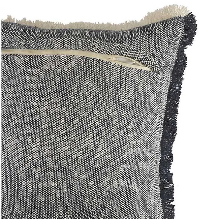 Two-Tone Navy Woven Accent Pillow