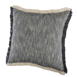 Two-Tone Navy Woven Accent Pillow