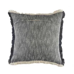Two-Tone Navy Woven Accent Pillow