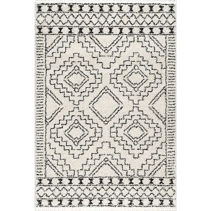 Vailiki Moroccan Tribal Tassel Area Rug, 5x7