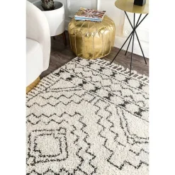 Vailiki Moroccan Tribal Tassel Area Rug, 5x7