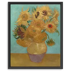 Vase with Twelve Sunflowers Canvas Art Print