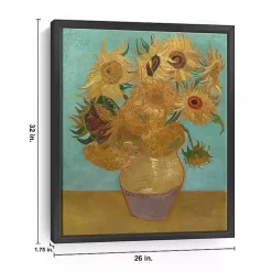 Vase with Twelve Sunflowers Canvas Art Print