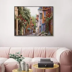 Vecchia Cagnes Framed Giclee Canvas Art Print