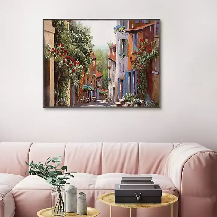 Vecchia Cagnes Framed Giclee Canvas Art Print