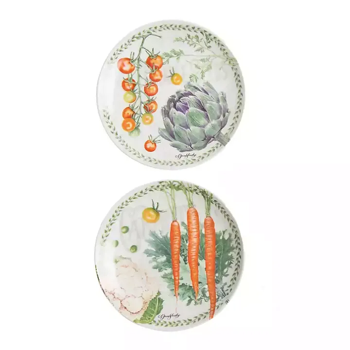 Vegetable Garden Salad Plates, Set of 4