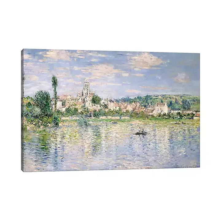 Vetheuil in Summer Canvas Art Print