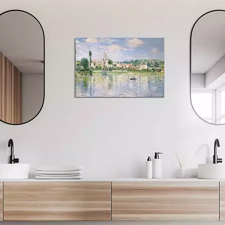 Vetheuil in Summer Canvas Art Print