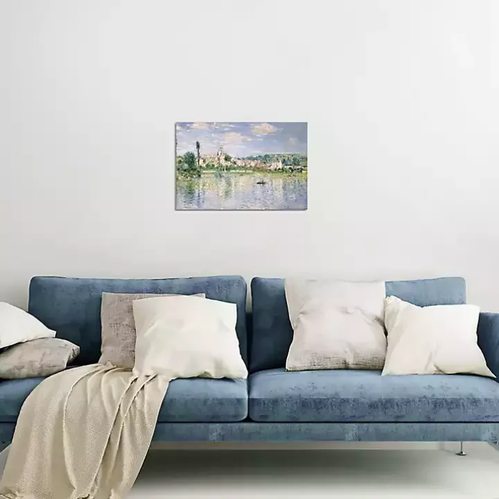 Vetheuil in Summer Canvas Art Print