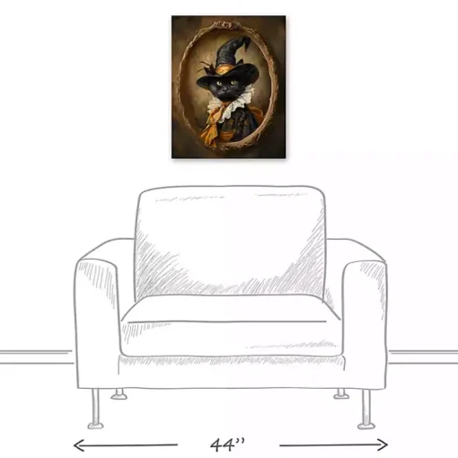 Victorian Black Cat Canvas Art Print