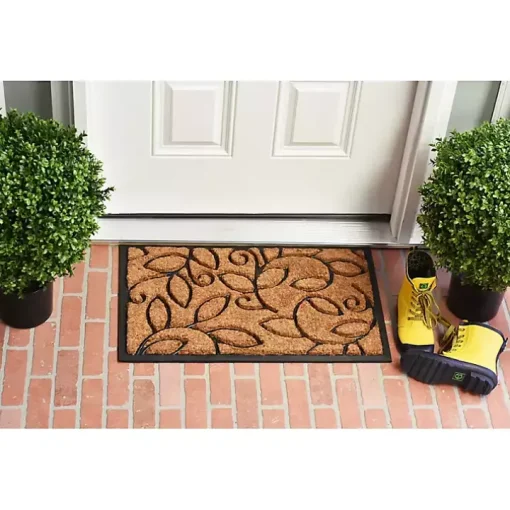 Vine Leaves Swirl Doormat, 36x24 in.