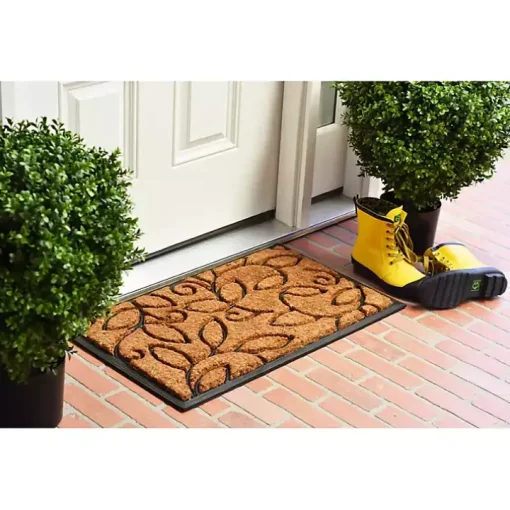 Vine Leaves Swirl Doormat, 36x24 in.