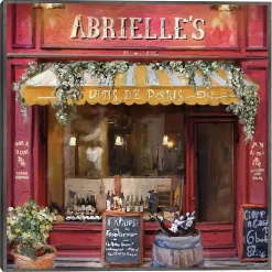 Vins De Paris Framed Canvas Art Print